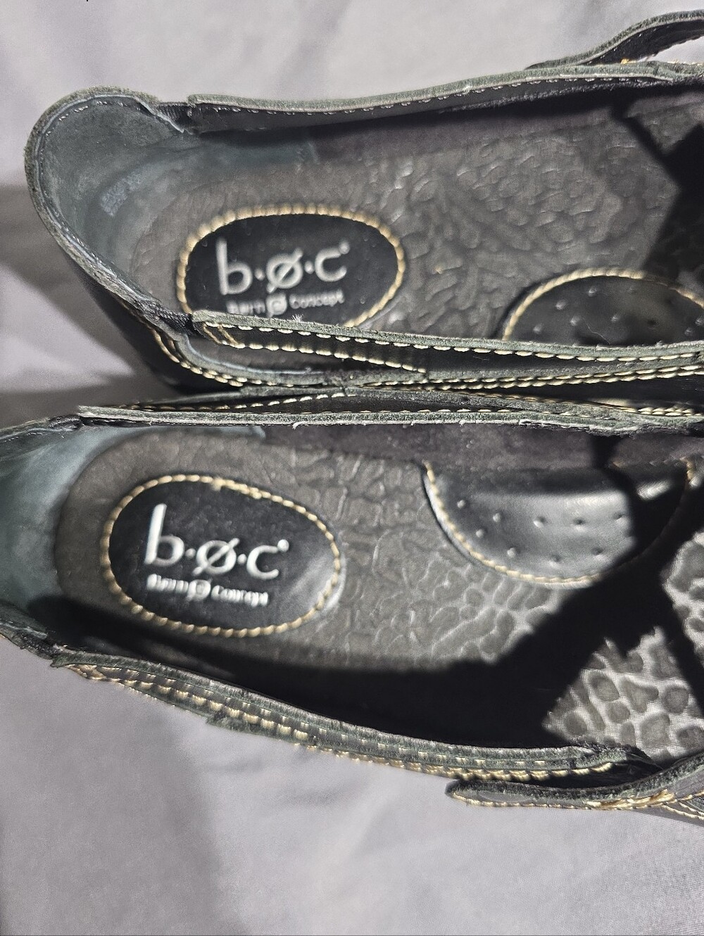 b.o.c. Black Women's Crisscross Mary Jane Flats Size 8.5 - Picture 6 of 13